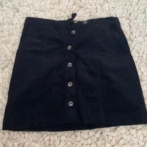 Corduroy button up skirt